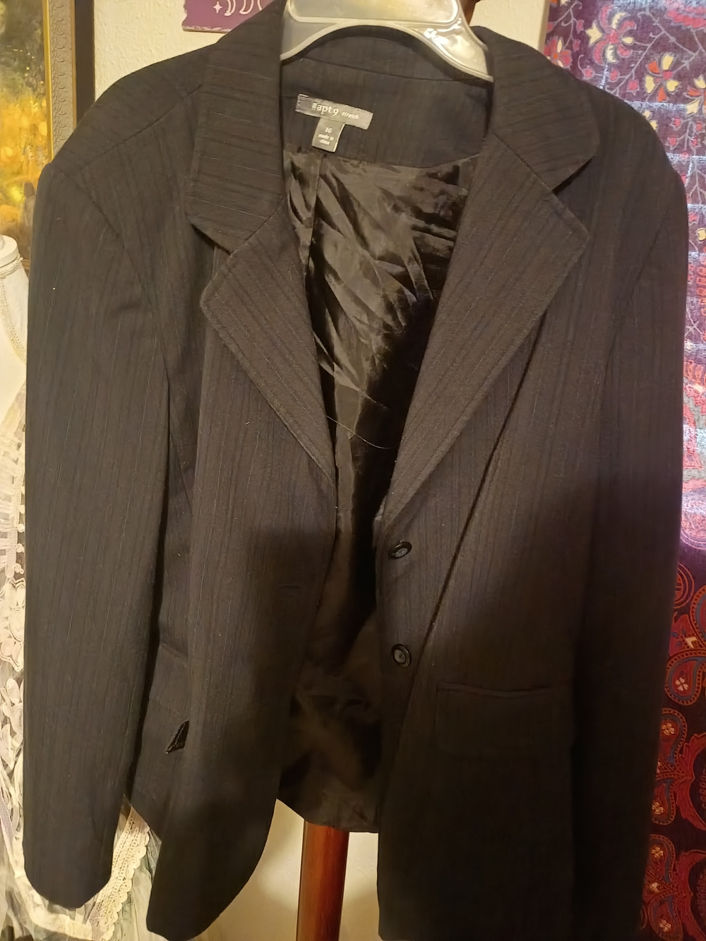 Apt. 9 Black Pinstripe Women's Blazer